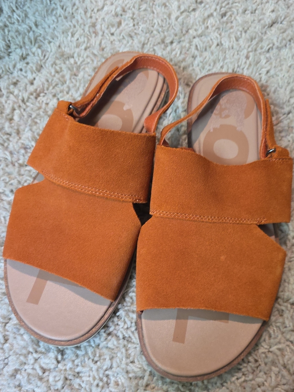 Sorel Women's Burnt Orange Suede Slingback Sandals Size 8.5